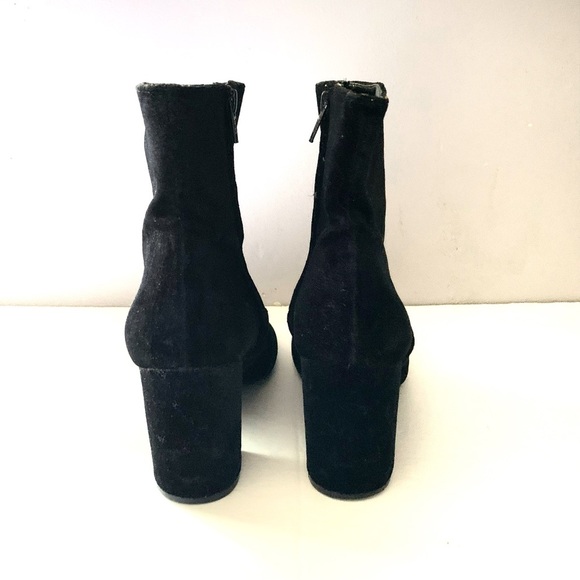Americans Eagle Outfitters Black Velvet Ankle Booties Ladies Size 8 - Picture 4 of 8